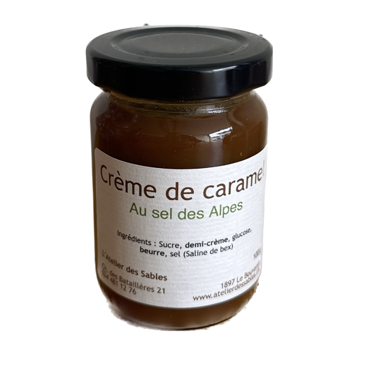 Atelier des Sables - Crème de caramel au sel des Alpes - Vallée d'Aoste Gourmande